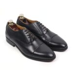 DANZIO Classic Black Leather Oxford Shoes For Men