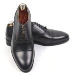 DANZIO Classic Black Leather Oxford Shoes For Men