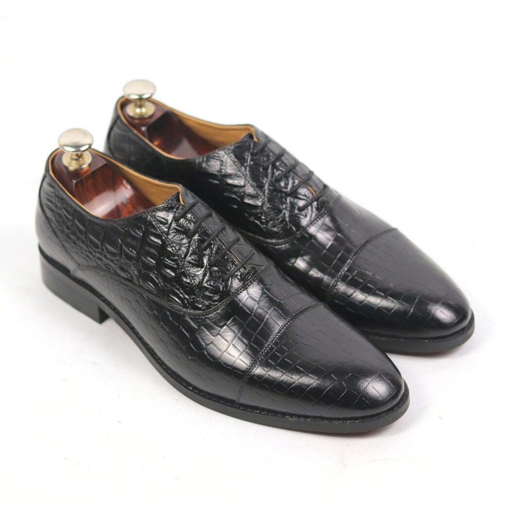 DANZIO Mafia Croco-Print Leather Oxford Shoes For Men (Limited Edition)