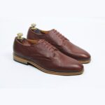 DANZIO Brown PDM Leather Derby Shoe For Men