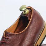 DANZIO Brown PDM Leather Derby Shoe For Men