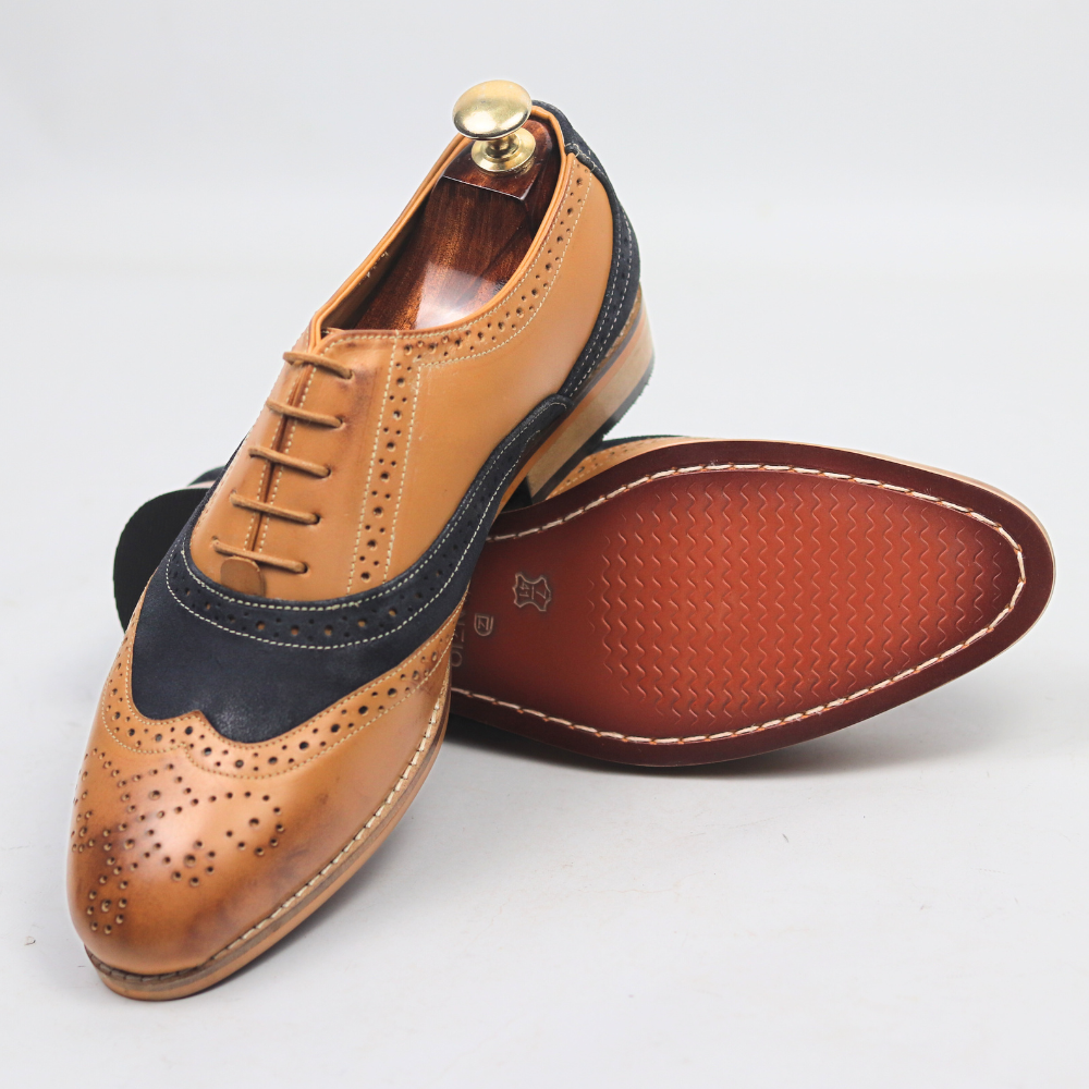 DANZIO Fusion Leather Brogue Oxford Shoes For Men