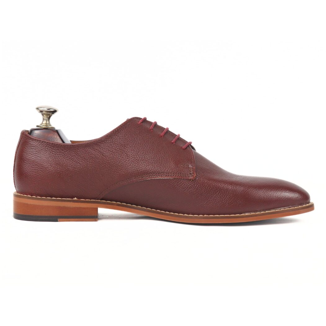 DANZIO Brown PDM Leather Derby Shoe For Men