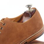 DANZIO Brown Suede Leather Derby Shoes For Men